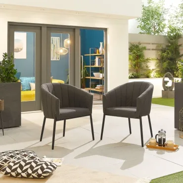 Edge All Weather Fabric Dining Chair Set of 2