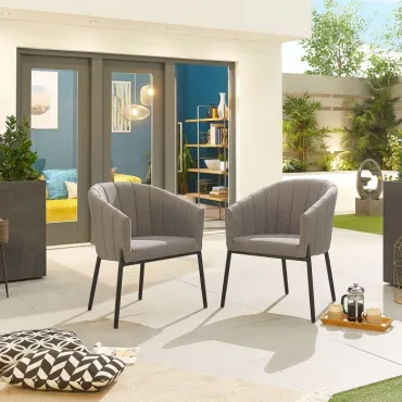 Edge All Weather Fabric Dining Chair Set of 2