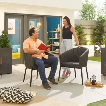 Edge All Weather Fabric Dining Chair Set of 2