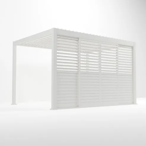 Aluminium Pergolas Titan 4m Aluminium Shuttered Louvre Sliding System