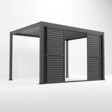 Aluminium Pergolas Titan 4m Aluminium Shuttered Louvre Sliding System