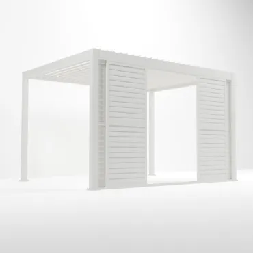 Aluminium Pergolas Titan 4m Aluminium Shuttered Louvre Sliding System