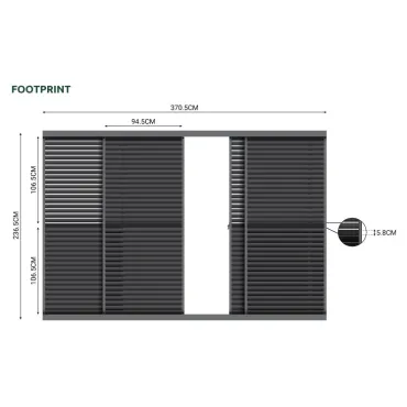 Titan Sliding Shuttered Doors For 4m Pergola