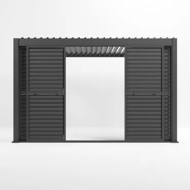 Aluminium Pergolas Titan 4m Aluminium Shuttered Louvre Sliding System