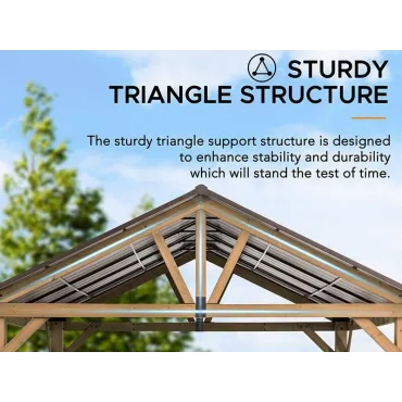 Wooden Gazebos Cedar Hard Top Gazebo | 4.MX4.65M