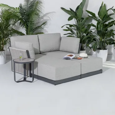 Jude Rope Aluminium Chaise Day Bed  - 6