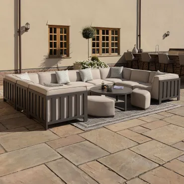 Ibiza U Shape Sofa Set & round Coffee Table