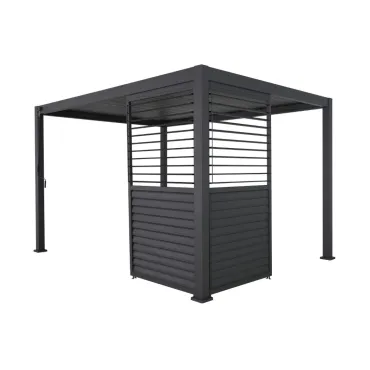 Aluminium Pergolas Titan 1. 2 Aluminium Louvres Adjustable Side Wall for 3.6m