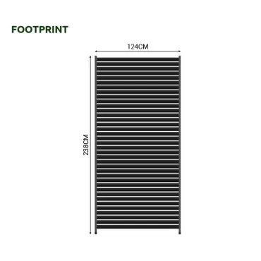 Aluminium Pergolas Titan 1. 2 Aluminium Louvres Adjustable Side Wall for 3.6m