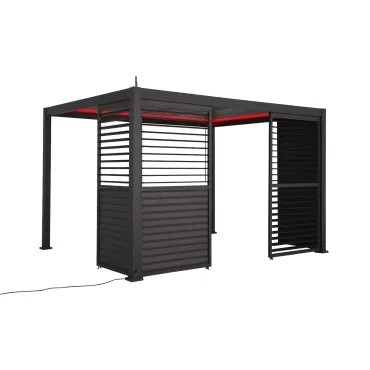 Aluminium Pergolas Titan 1. 2 Aluminium Louvres Adjustable Side Wall for 3.6m