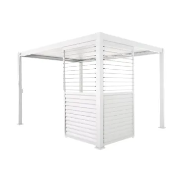 Aluminium Pergolas Titan 1. 2 Aluminium Louvres Adjustable Side Wall for 3.6m