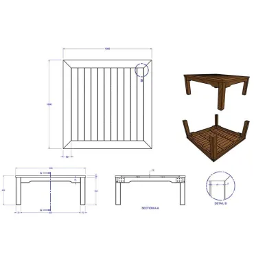 Teak Coffee & Side Tables Paris Square Coffee Table | FSC® Certified