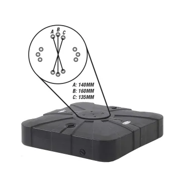 100L Sand & Water Fillable Cantilever Parasol Base with Wheels