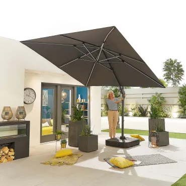 Parasol Bases 100L Sand & Water Fillable Cantilever Parasol Base with Wheels