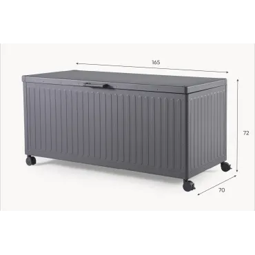 Storage Boxes Medium Panelled Aluminium Storage Box in Pebble