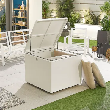 Medium Aluminium Storage Box in Chalk White