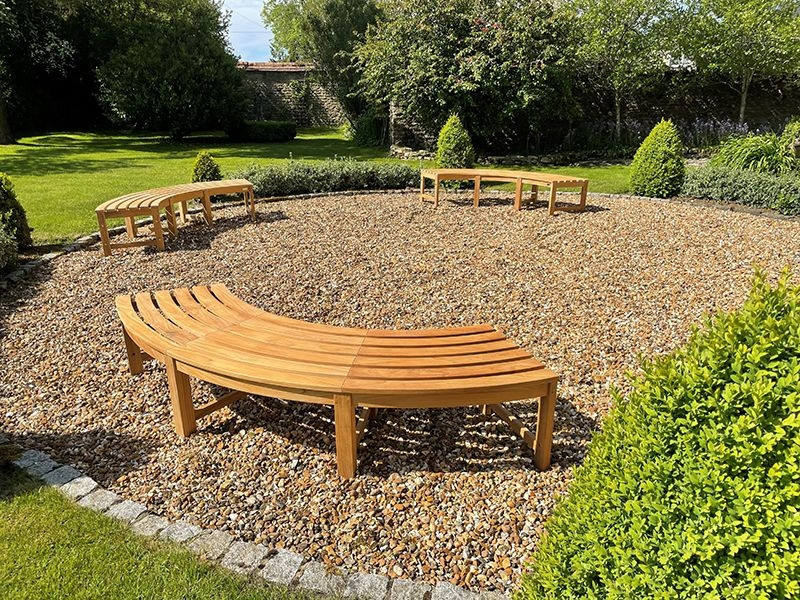 Curved Backless Bench