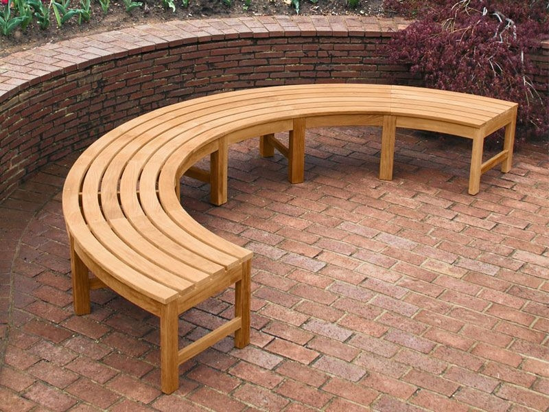 Curved Backless Bench