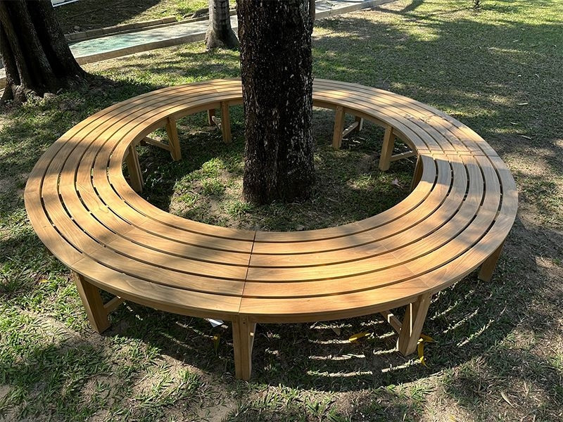 Curved Backless Bench