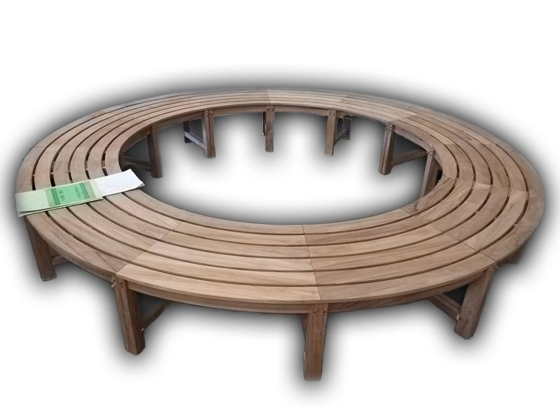 Curved Backless Bench