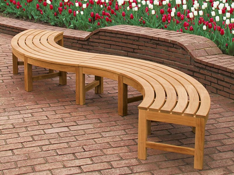 Curved Backless Bench