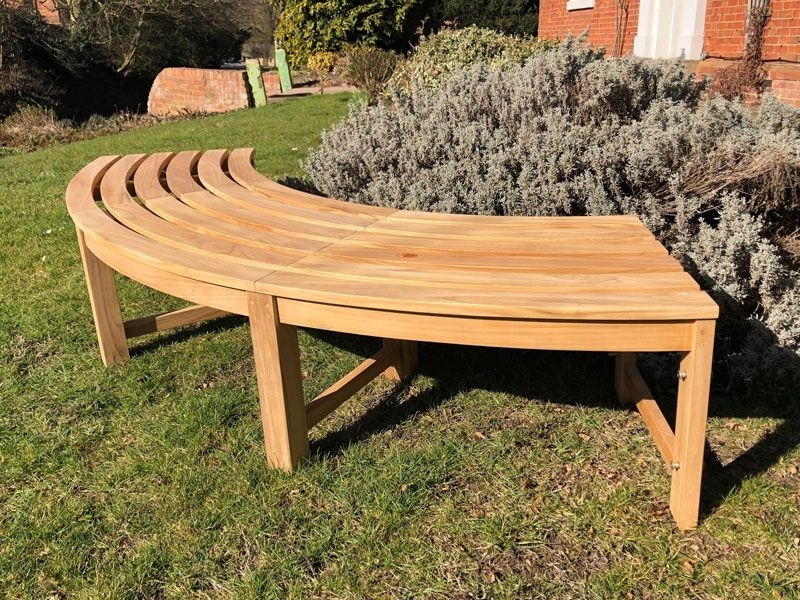 Curved Backless Bench