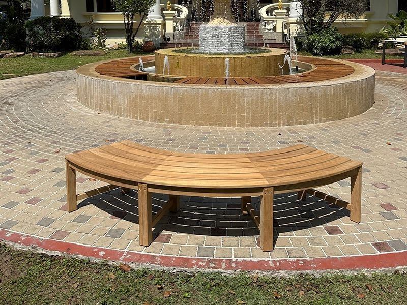 Curved Backless Bench