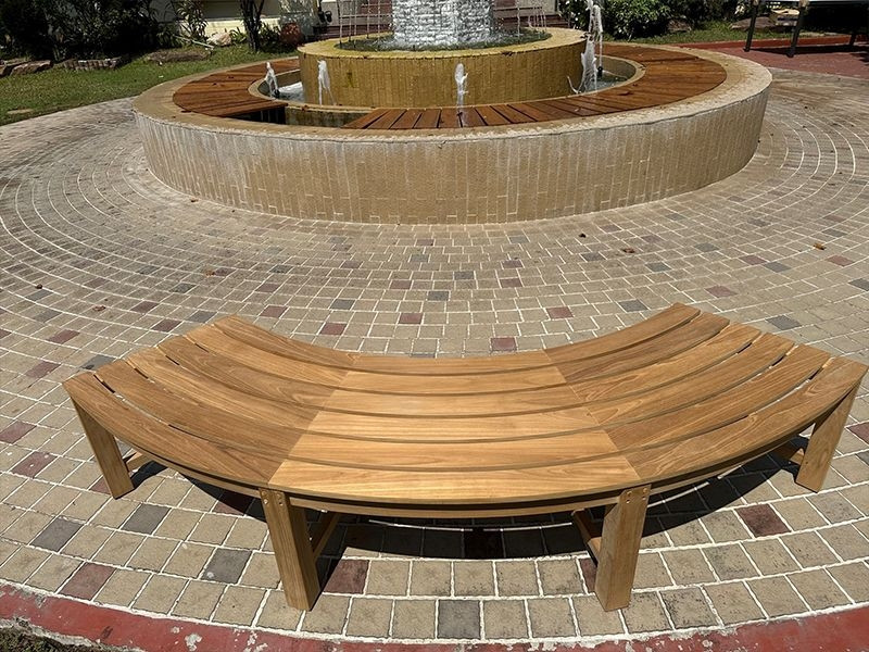 Curved Backless Bench