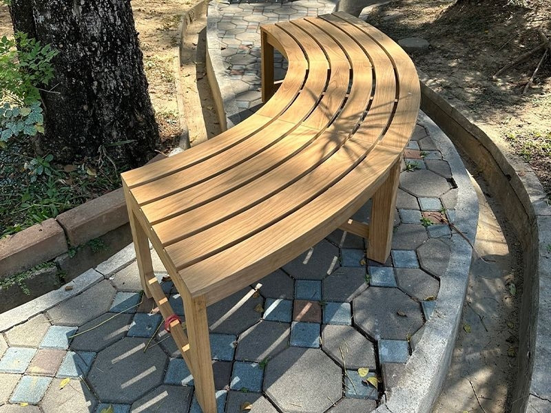 Curved Backless Bench