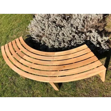 Curved Backless Bench