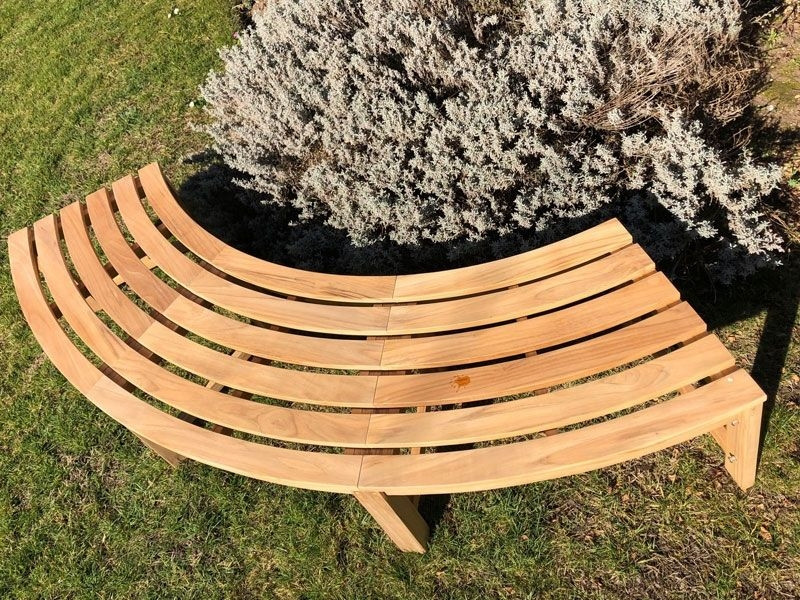 Curved Backless Bench