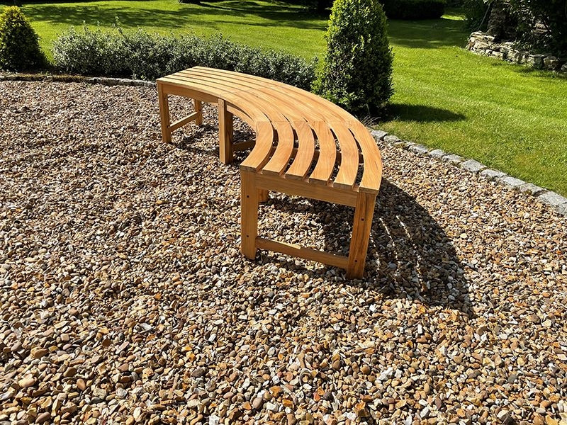 Curved Backless Bench