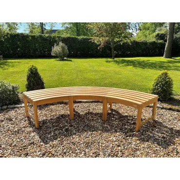 Curved Backless Bench