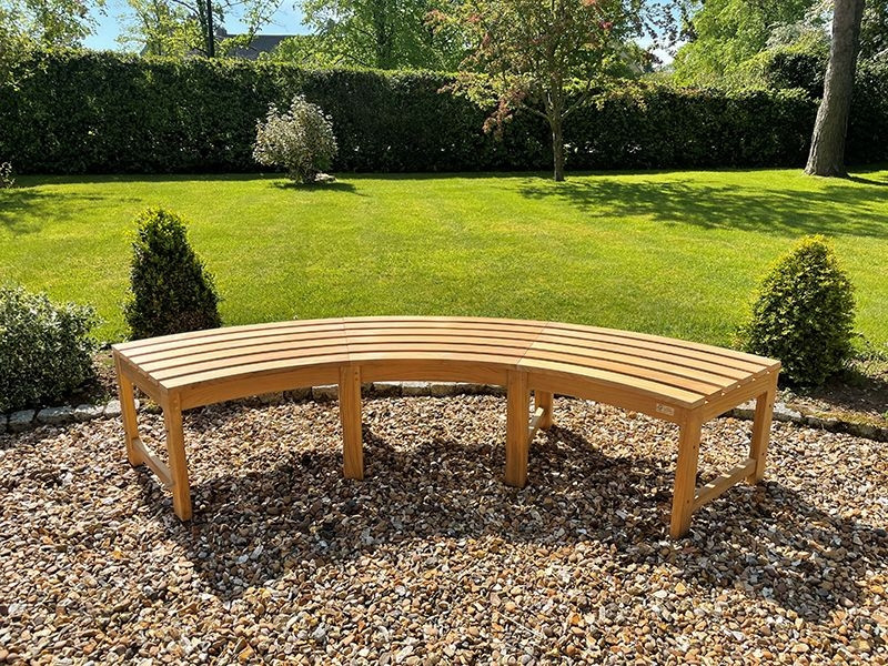 Curved Backless Bench