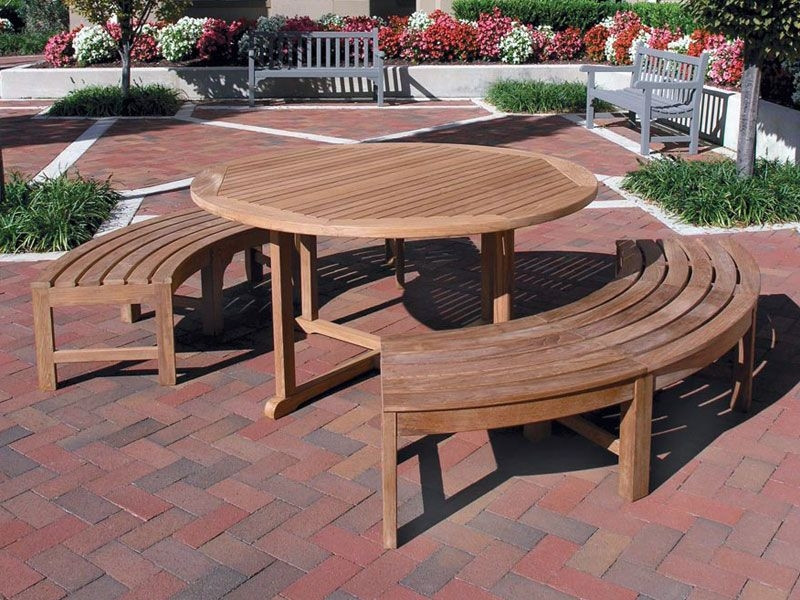 Curved Backless Bench