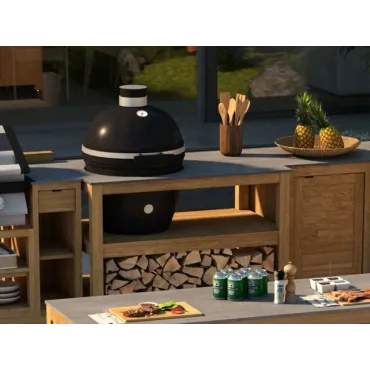 Big Green Egg Unit With Wheels - Bari