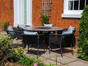 Aluminium Outdoor Dining Aruba 6 Chair Dining Set