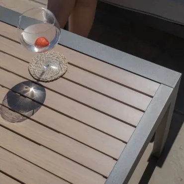 Vancouver 3 Seat Aluminium Sofa Set with Rising Table & 2 Stools