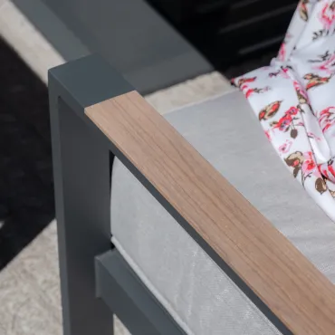 Vancouver 3 Seat Aluminium Sofa Set with Rectangular Coffee Table