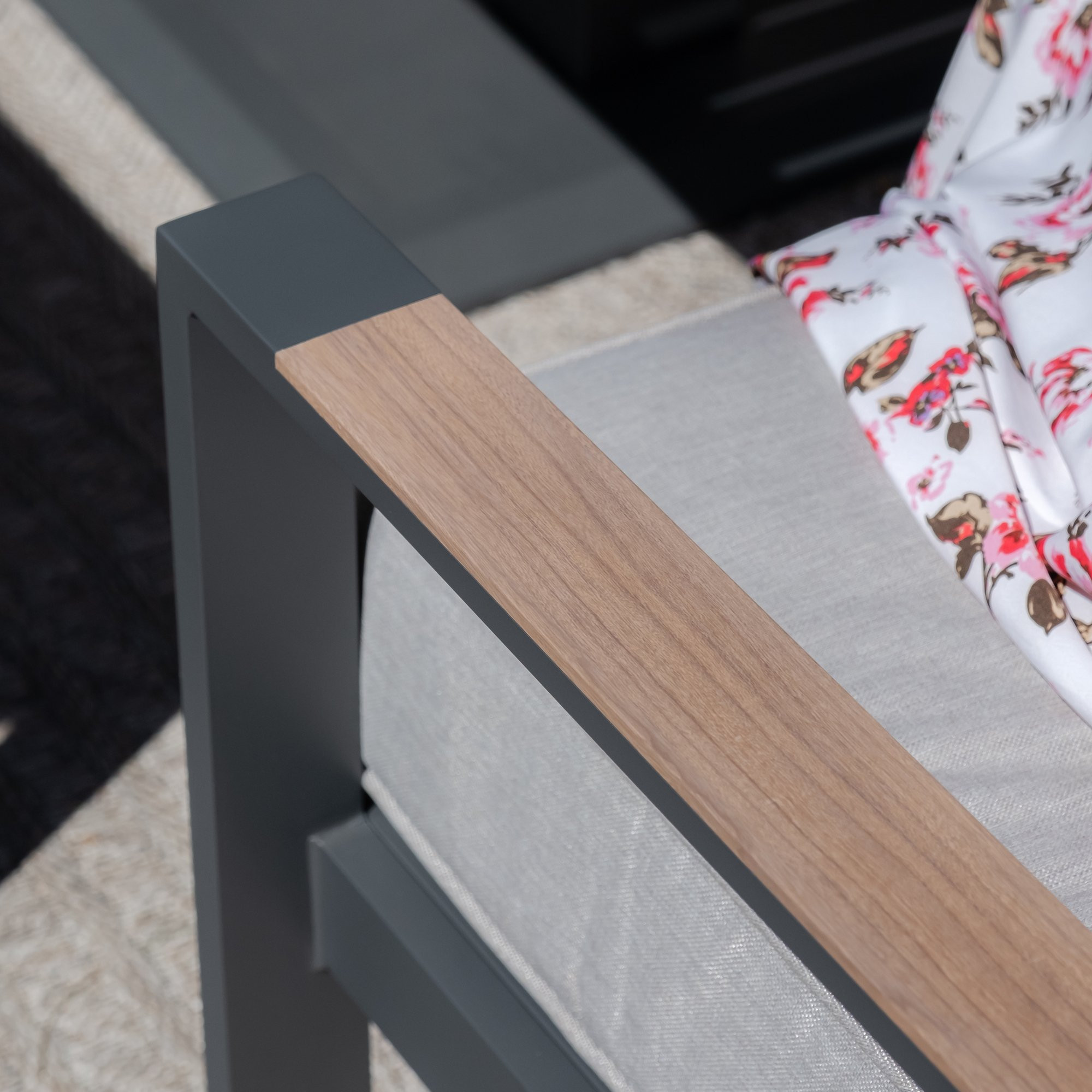 Vancouver 3 Seat Aluminium Sofa Set with Rectangular Coffee Table