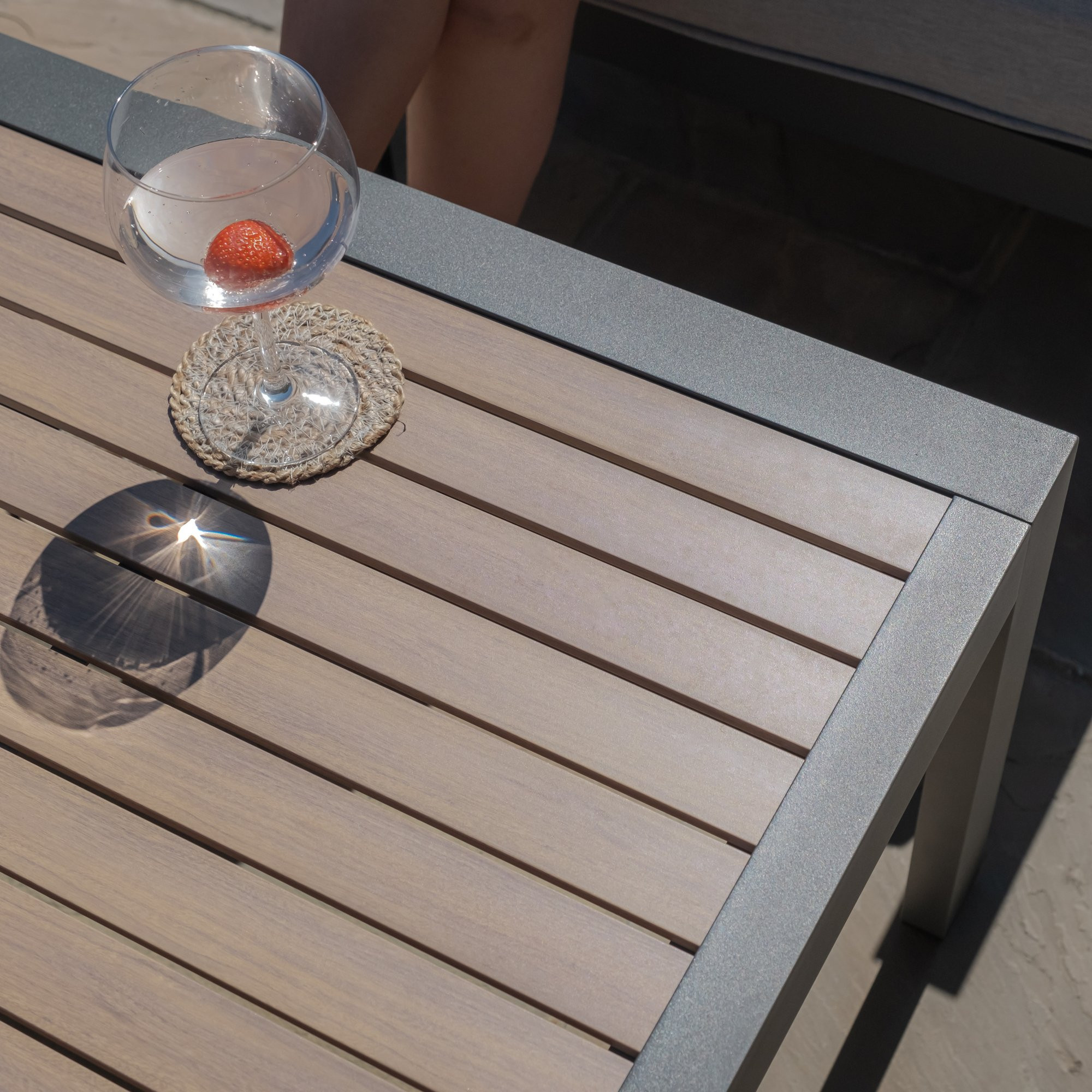 Vancouver 3 Seat Aluminium Sofa Set with Rectangular Coffee Table