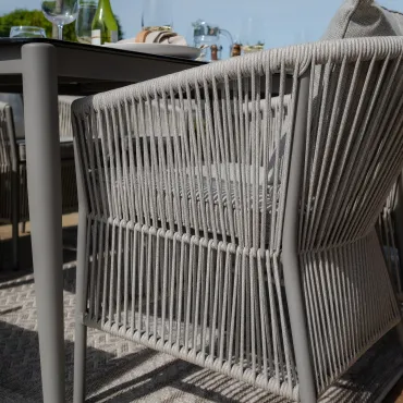 Maldives Rope Weave 8 Seat Rectangular Dining Set
