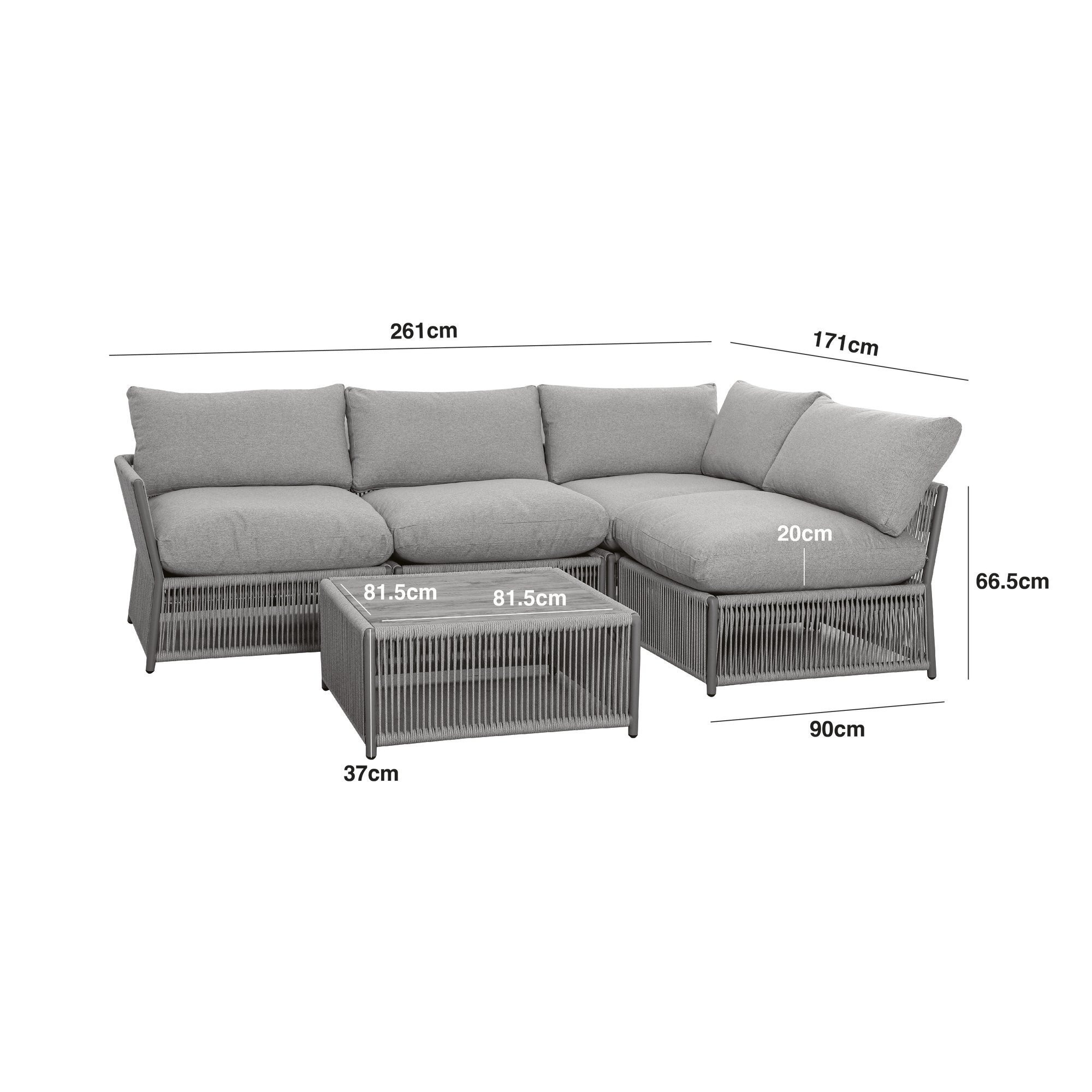 Maldives Rope Weave Small Corner Sofa