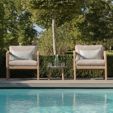 Martinique Rope Weave Lounge Set & Round Coffee Table