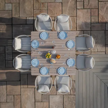 Havana Rope Weave 8 Seat Square Dining Set  - 4