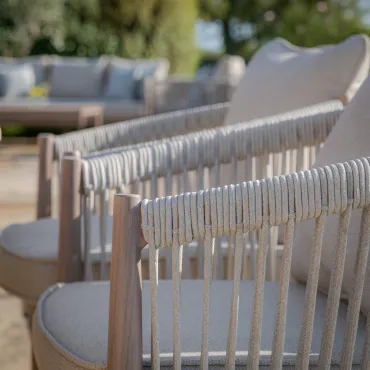 Havana Rope Weave 8 Seat Square Dining Set