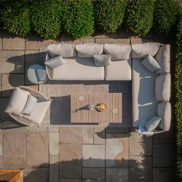 Havana Rope Weave Large Corner Sofa & Armchair