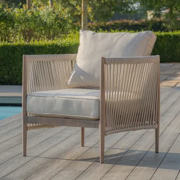 Havana Rope Weave Small Corner Sofa Set with Rectangular Coffee Table & 2 Armchairs  - 4