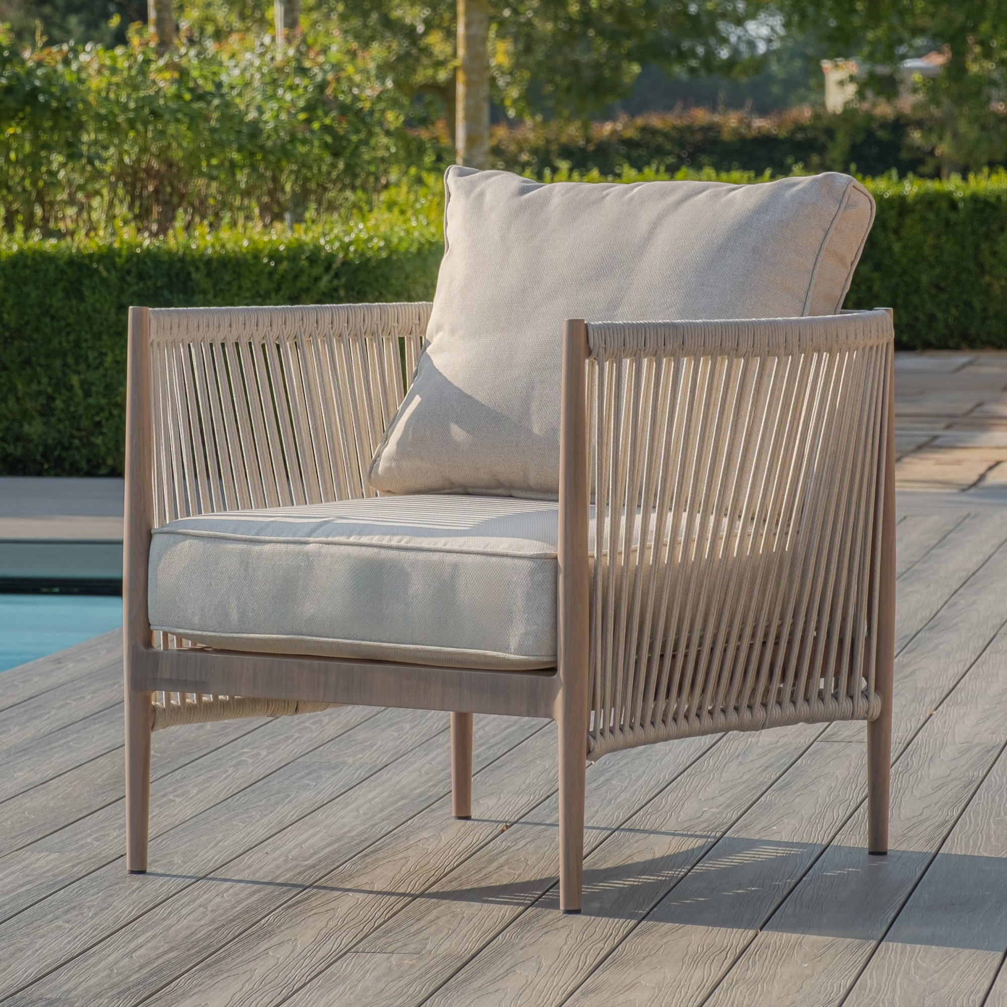 Havana Rope Weave Small Corner Sofa & 2 Armchairs