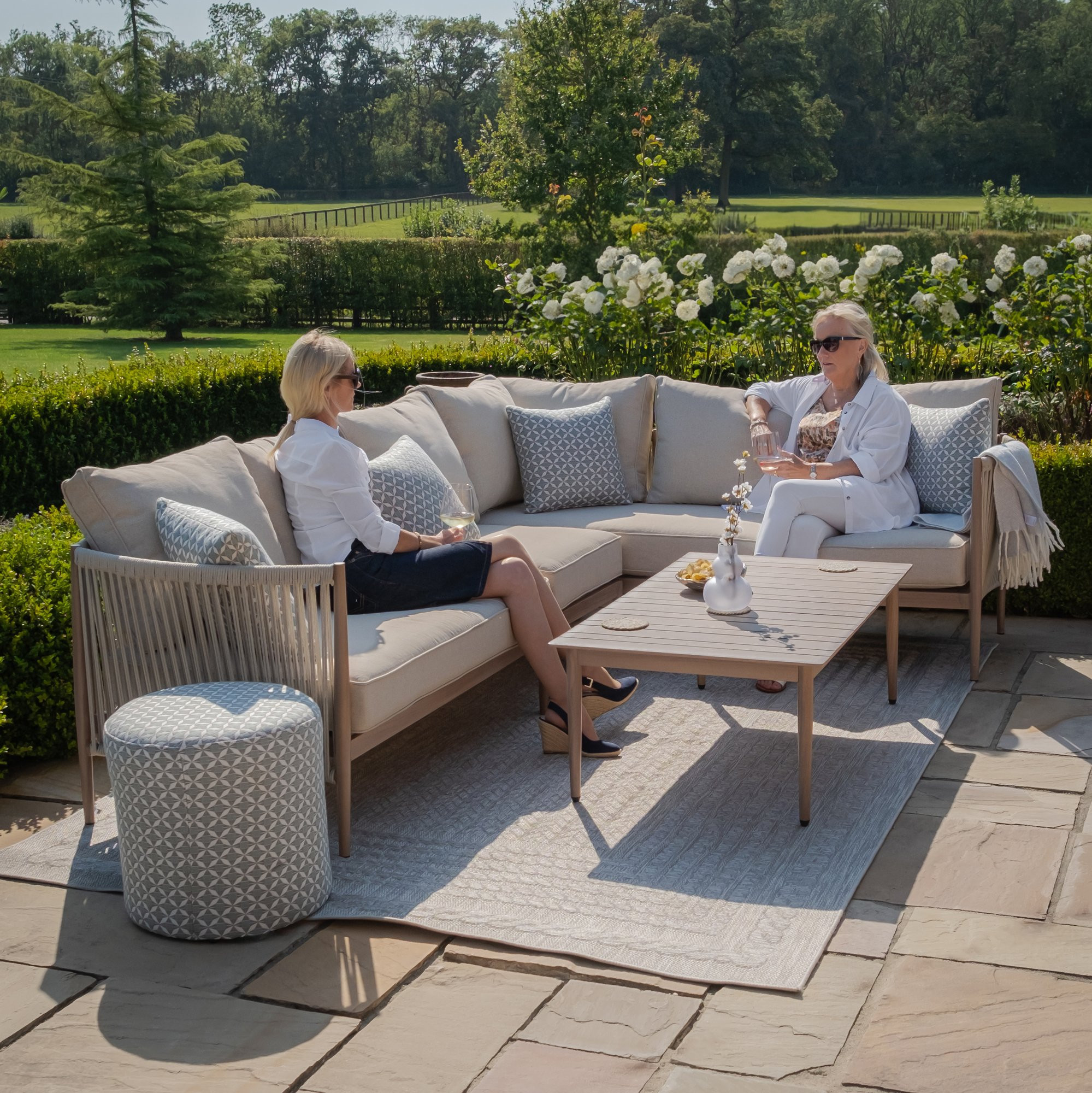 Havana Rope Weave Large Corner Sofa